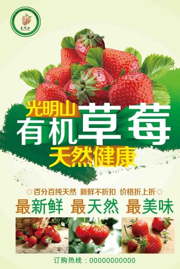 草莓海报有机草莓图片