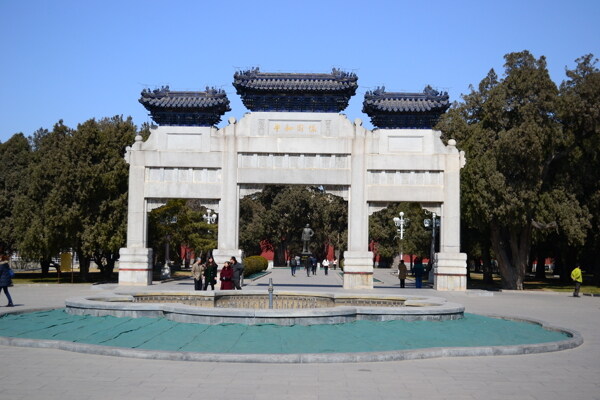 北京中山公园门楼图片