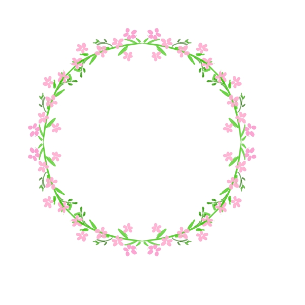 粉色小花花环插图