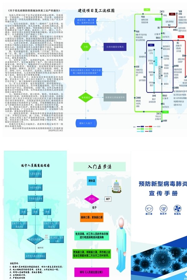 预防新冠三折页