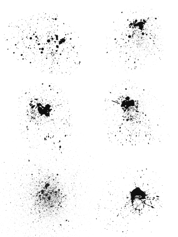 简约中国风复古水墨墨迹泼墨效果元素