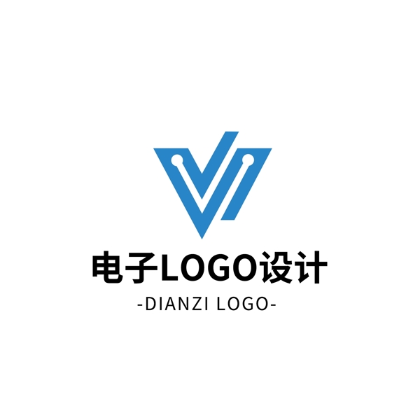 原创简约大气电子logo标志设计