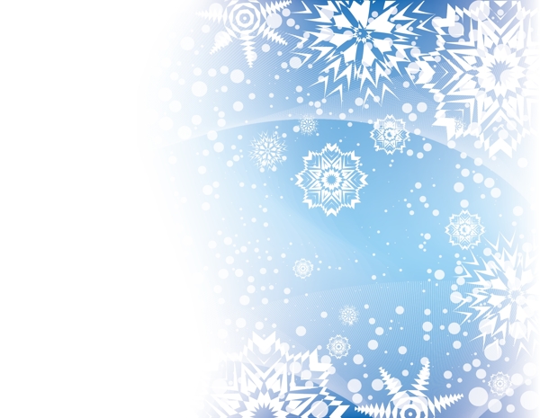 矢量蓝色冬季背景与雪花空间为您的文字