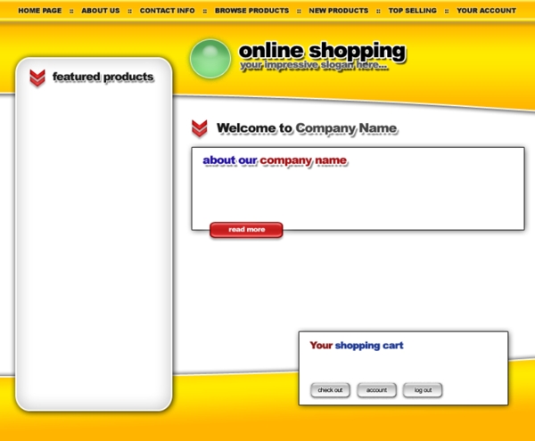 欧美在线购物网站模板