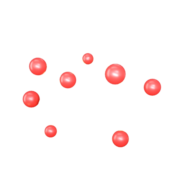 红色创意圆球气球元素