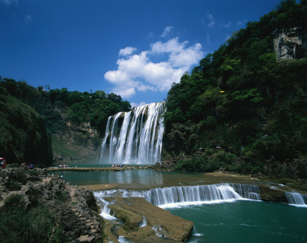 高清晰山水风景瀑布1