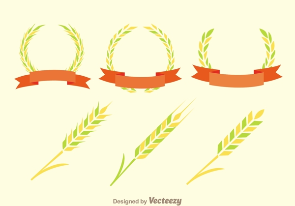 手绘麦子图标设计