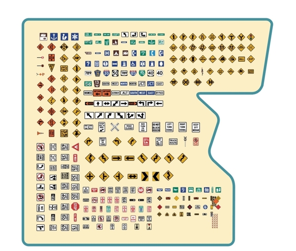 交通指示图标图片