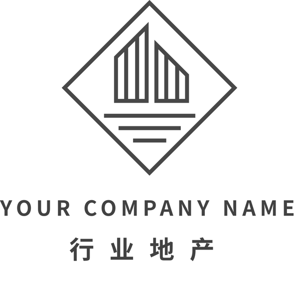 logo建筑线条地产矢量