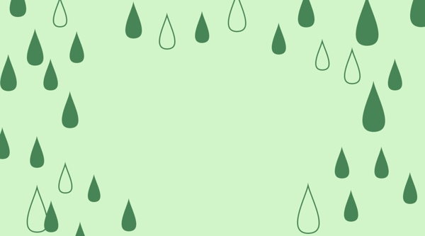 手绘绿色谷雨节气插画背景