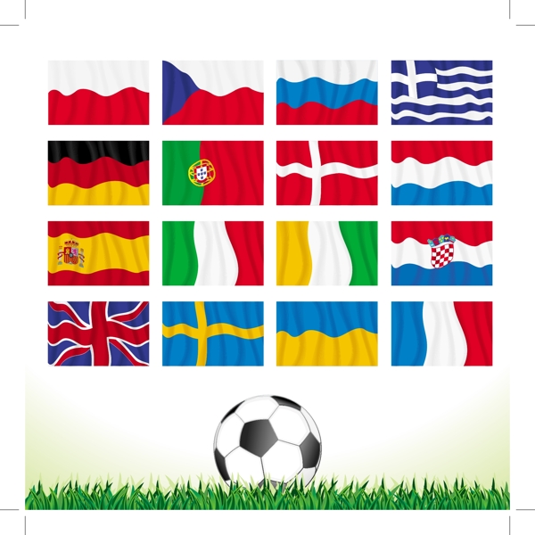 足球国旗背景图片
