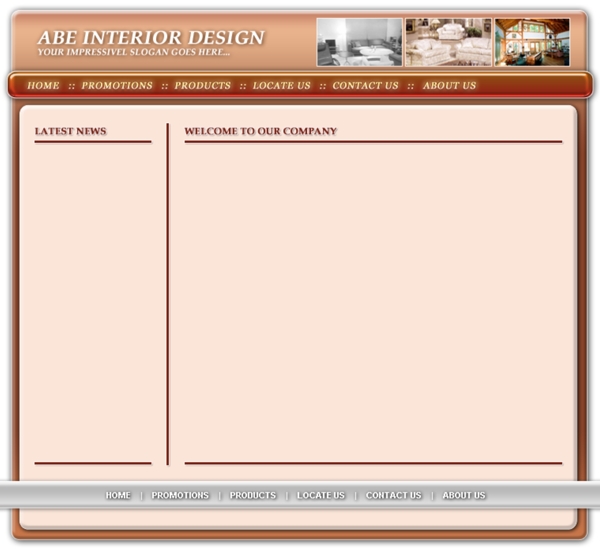 室内设计企业网站模板