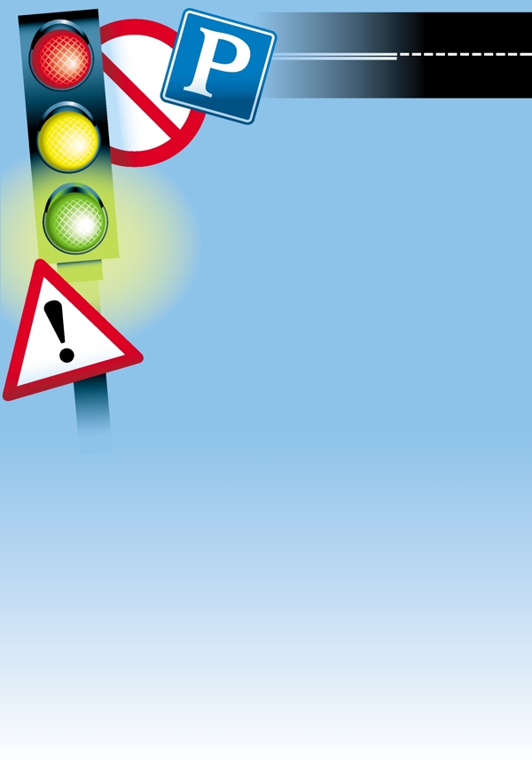 交通指示灯指示牌图片
