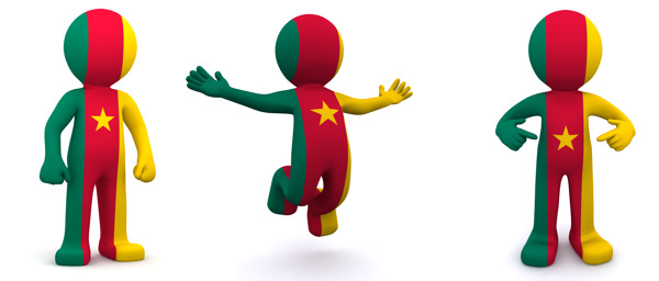 3D人物质感与喀麦隆国旗