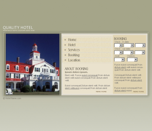 高品位酒店网页模板