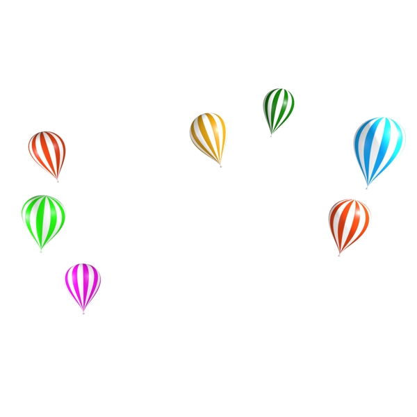 彩色气球四处飞舞