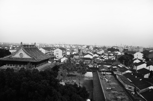苏州古城鸟瞰图图片