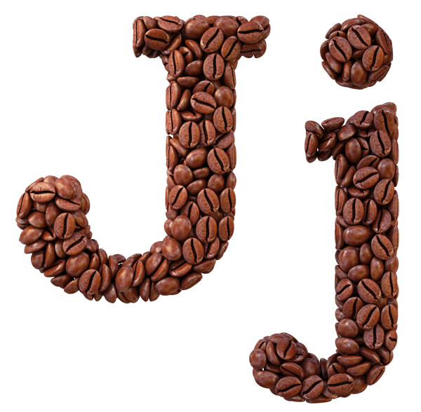 咖啡色组成的字母J图片