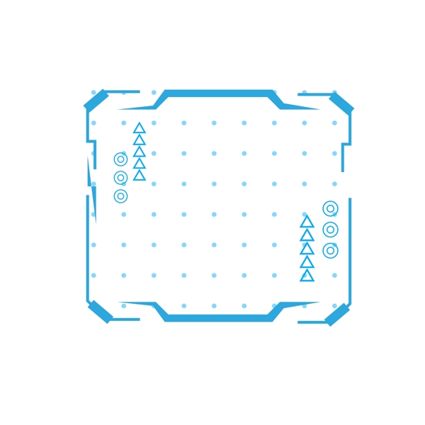 科技边框蓝色未来感矢量ai可商用元素