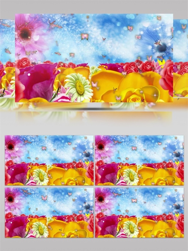 花朵油彩画视频素材