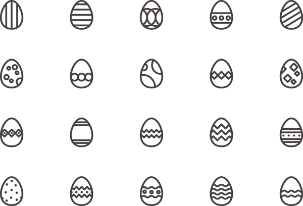 简约复活节鸡蛋图标