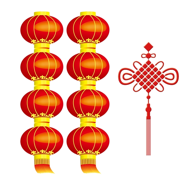 新年灯笼中国结