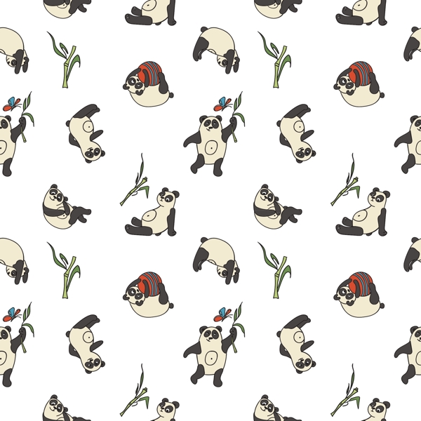 造型各异的熊猫