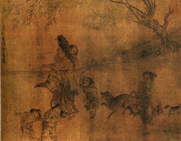 古代人物宫廷人物人物壁画中国文化人物画像中国风中华艺术绘画