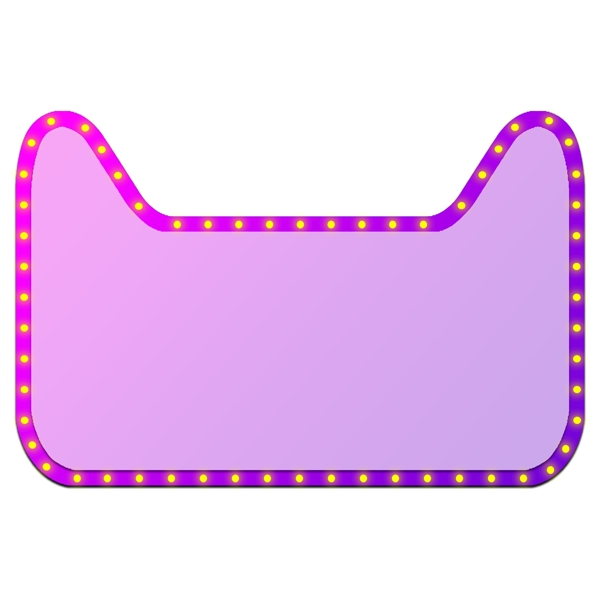 渐变粉紫色天猫霓虹灯管边框