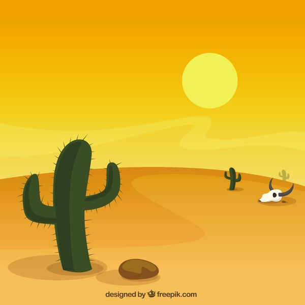沙漠日落背景