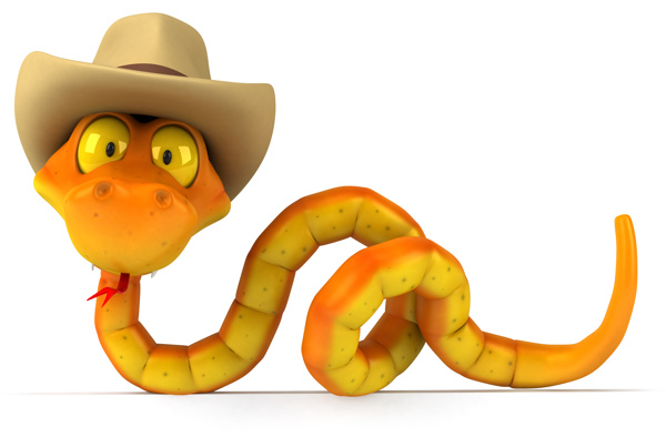 可爱卡通3D蛇图片