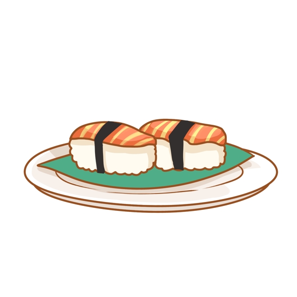 可爱漫画日式日料美食寿司插画