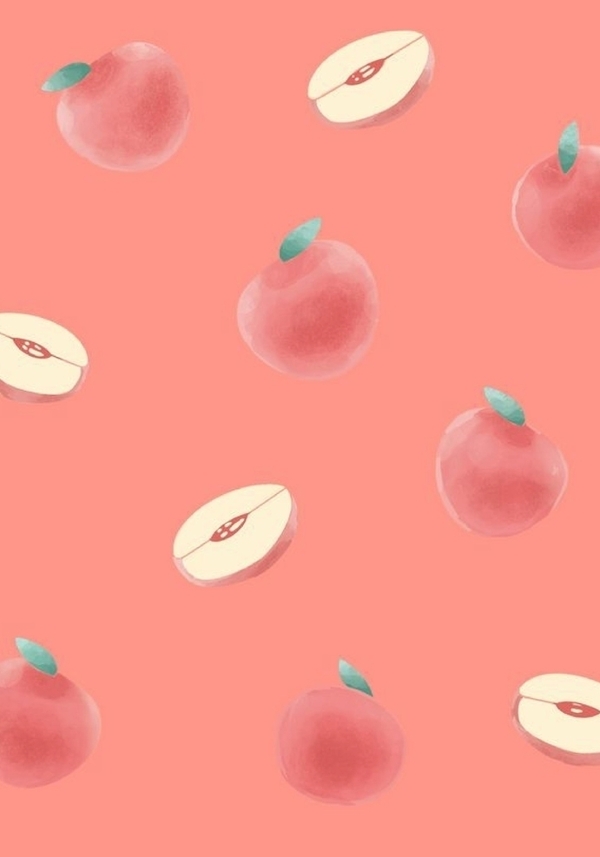 粉红色苹果背景