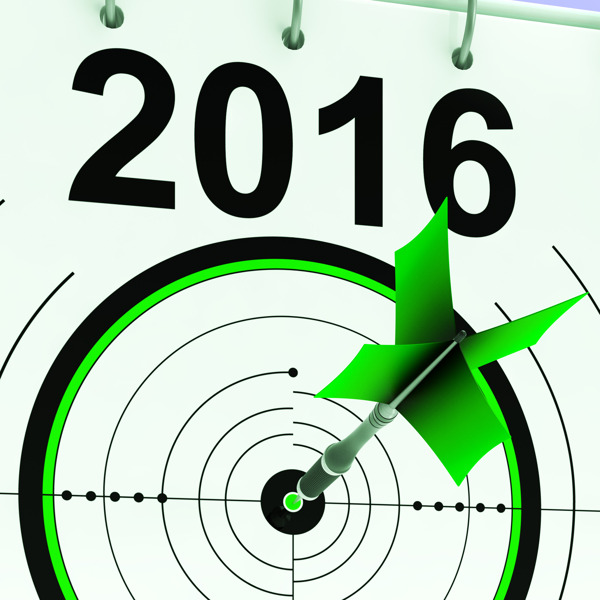 2016年度预算计划日历显示投影