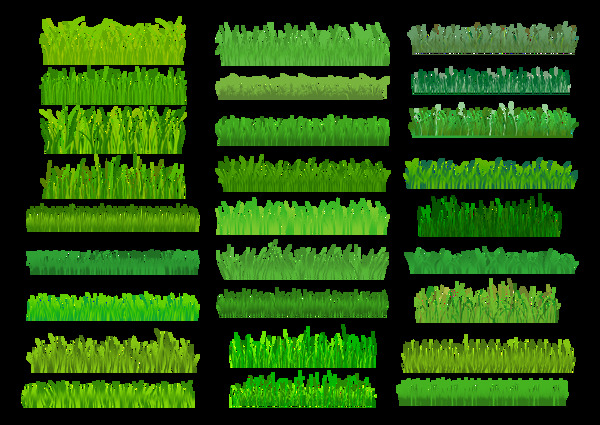 绿色草地装饰素材免抠png透明图层素材