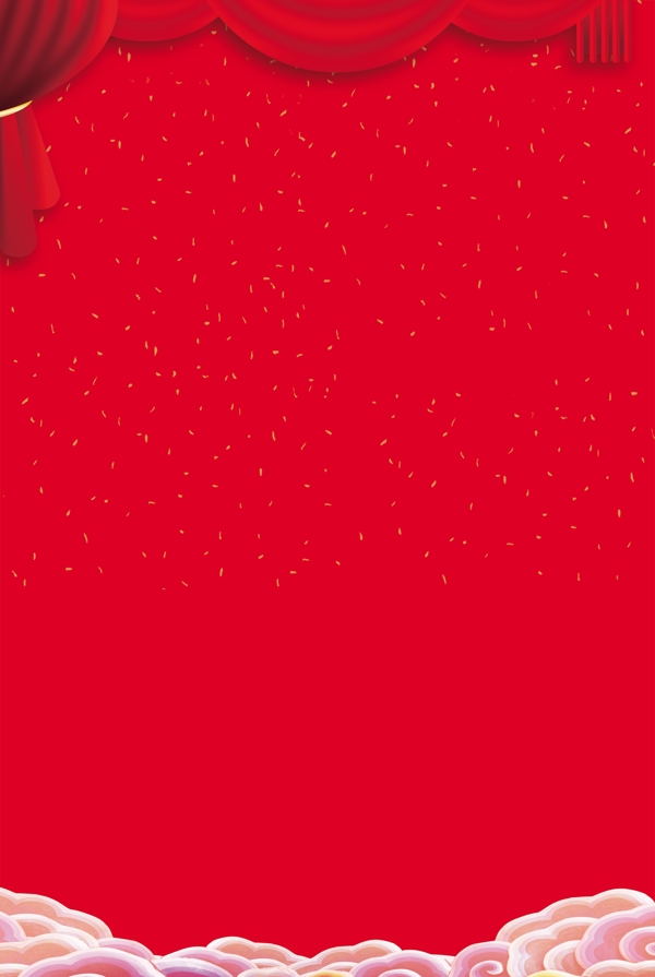 2019红色猪年春节背景设计