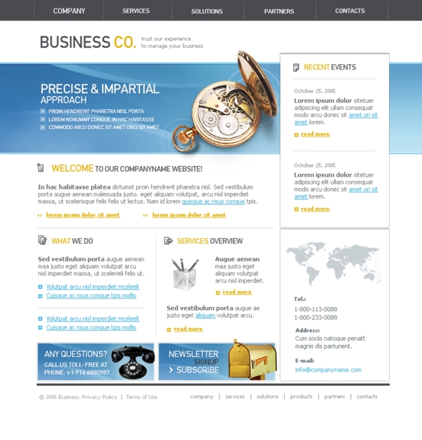 企业公司商务管理网页模板