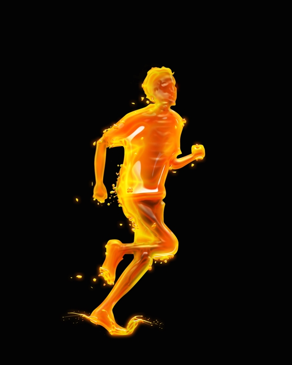 奔跑的人润滑油图片