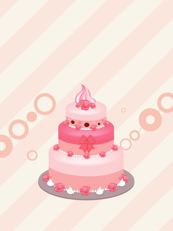 可爱粉色蛋糕广告背景