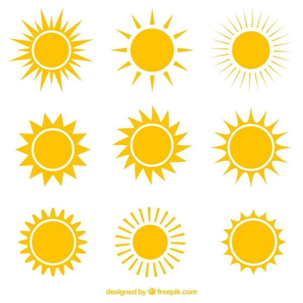太阳图标矢量图片