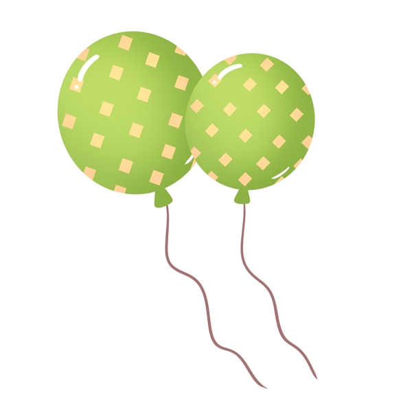 绿色小清新手绘六一儿童节气球