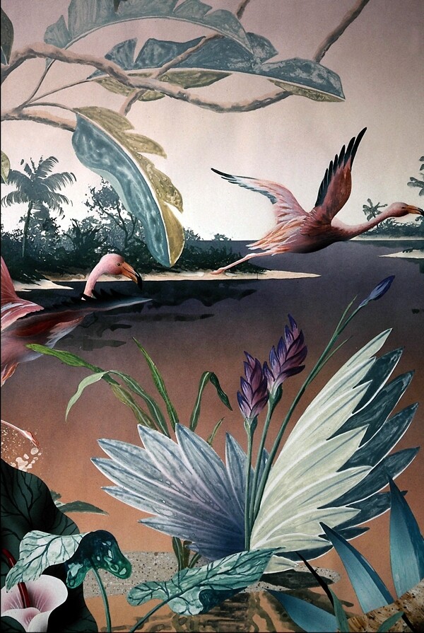 鸟动物丙烯画装饰画0021
