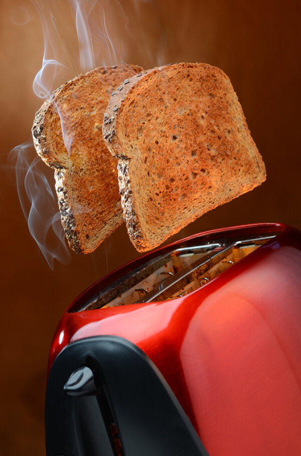 烤面包与面包机图片