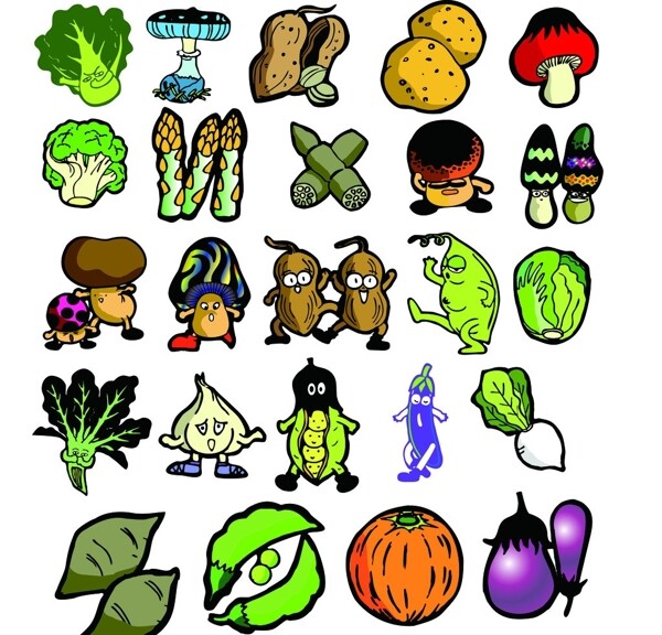 蔬菜卡通蔬菜