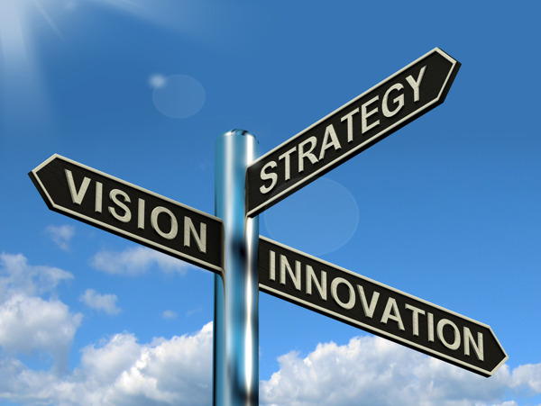 愿景战略创新路标显示企业的领导和思想