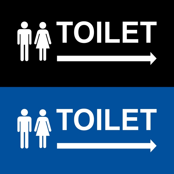 公共厕所标志banner矢量图