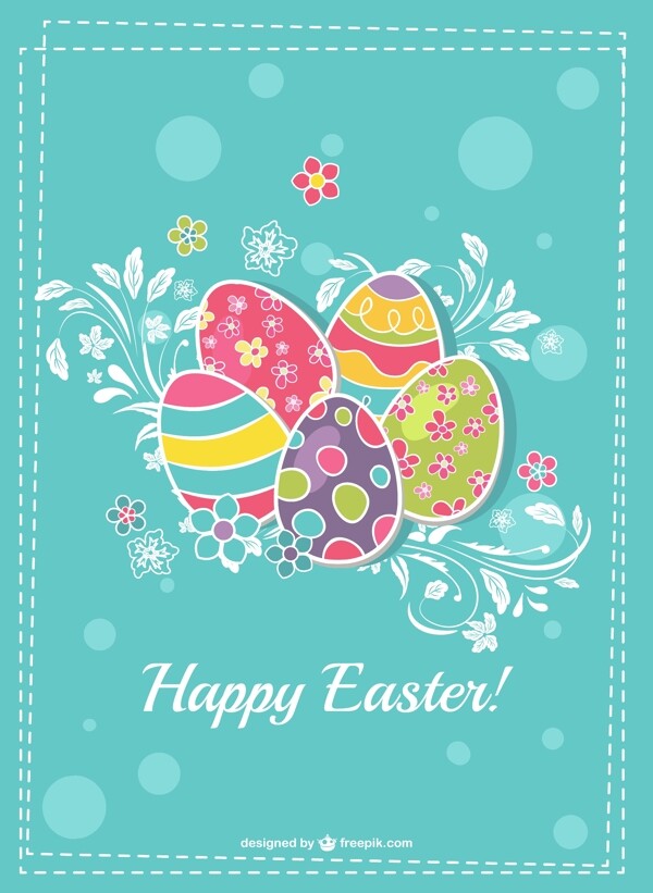 快乐的复活节卡片有彩色的蛋