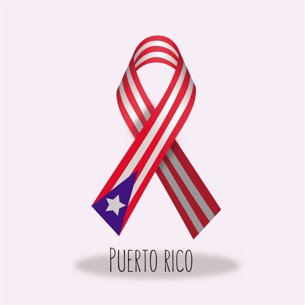波多黎各国旗丝带设计
