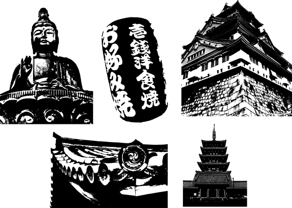古代日本文化建筑装饰图片