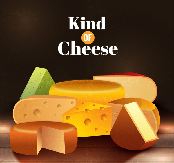 现实风格中的奶酪背景
